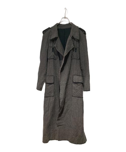 LANVIN（ランバン）LANVIN (ランバン) 00’s カットオフデザインコート ブラウン サイズ:38の古着・服飾アイテム