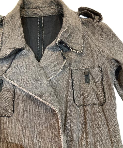 LANVIN（ランバン）LANVIN (ランバン) 00’s カットオフデザインコート ブラウン サイズ:38の古着・服飾アイテム