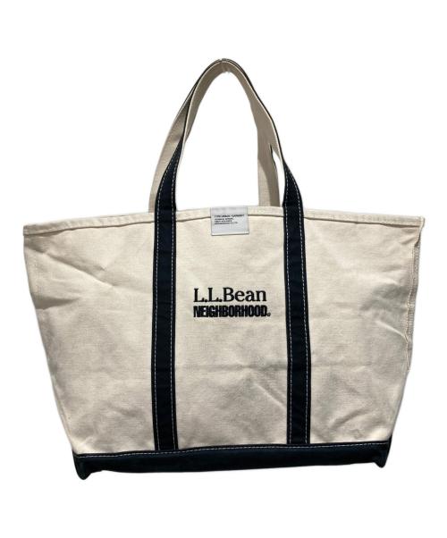 L.L.Bean（エルエルビーン）L.L.Bean (エルエルビーン) NEIGHBORHOOD (ネイバーフッド) トートバッグ アイボリー×ネイビーの古着・服飾アイテム