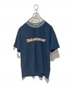 WALES BONNERウェールズボナー）の古着「23ss ロゴ刺繍Tee」｜ネイビー