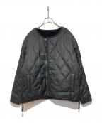 TAIONタイオン）の古着「ミリタリー リバーシブル クルーネック ダウンジャケット」｜ブラック