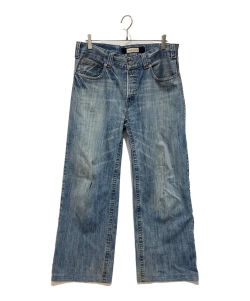 EMPORIO ARMANI（エンポリオアルマーニ）EMPORIO ARMANI (エンポリオアルマーニ) バックプリントワイドデニムパンツ インディゴ サイズ:W34の古着・服飾アイテム