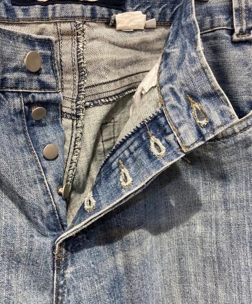 EMPORIO ARMANI（エンポリオアルマーニ）EMPORIO ARMANI (エンポリオアルマーニ) バックプリントワイドデニムパンツ インディゴ サイズ:W34の古着・服飾アイテム