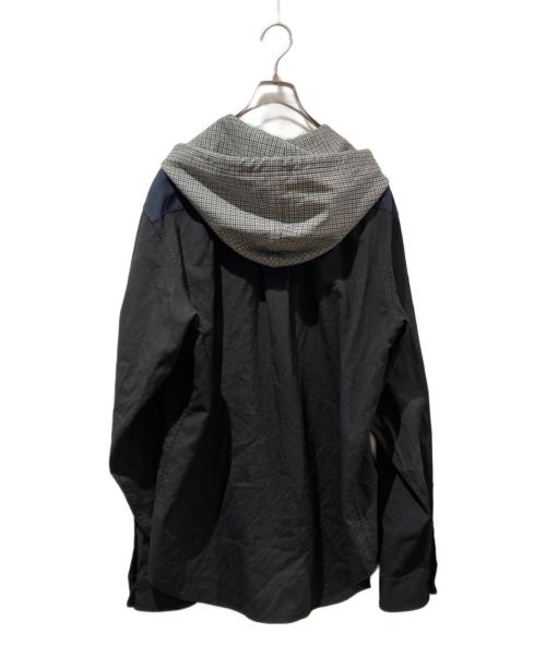 MARNI（マルニ）MARNI (マルニ) ウールトロピカルチェックフーデッドシャツ ブラック サイズ:50の古着・服飾アイテム