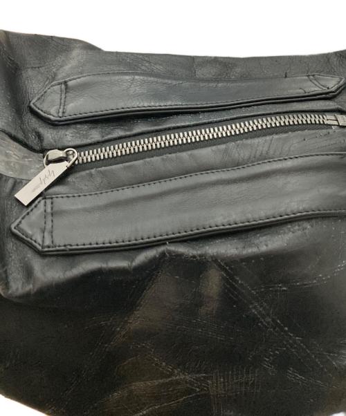 discord Yohji Yamamoto（ディスコード ヨウジヤマモト）discord Yohji Yamamoto (ディスコード ヨウジヤマモト) レザーショルダーバッグ ブラックの古着・服飾アイテム