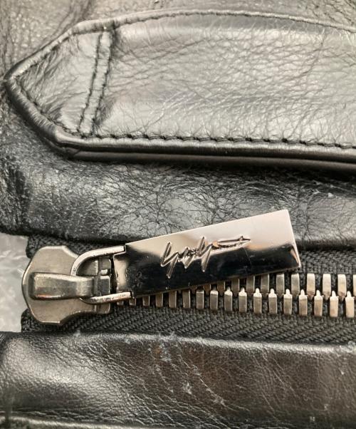 discord Yohji Yamamoto（ディスコード ヨウジヤマモト）discord Yohji Yamamoto (ディスコード ヨウジヤマモト) レザーショルダーバッグ ブラックの古着・服飾アイテム