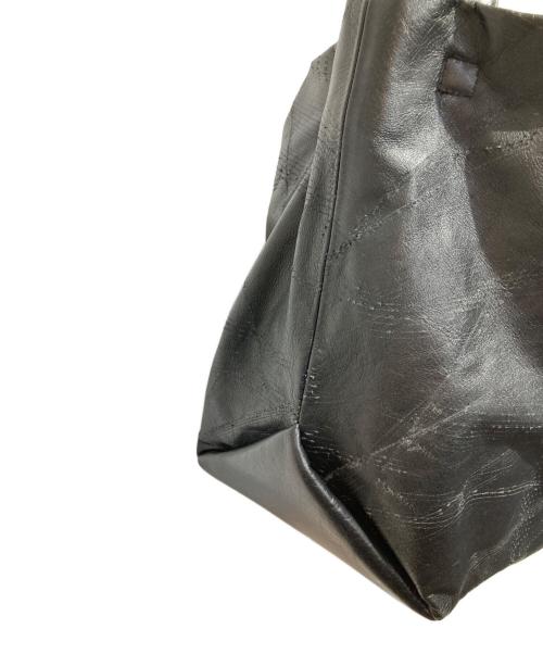 discord Yohji Yamamoto（ディスコード ヨウジヤマモト）discord Yohji Yamamoto (ディスコード ヨウジヤマモト) レザーショルダーバッグ ブラックの古着・服飾アイテム