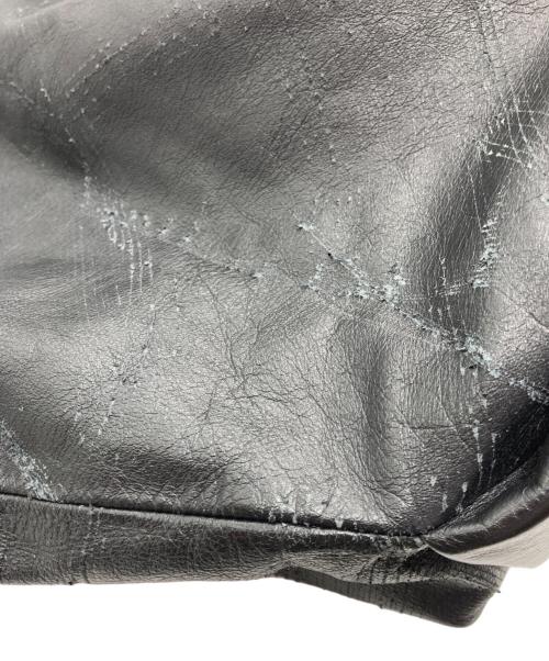discord Yohji Yamamoto（ディスコード ヨウジヤマモト）discord Yohji Yamamoto (ディスコード ヨウジヤマモト) レザーショルダーバッグ ブラックの古着・服飾アイテム