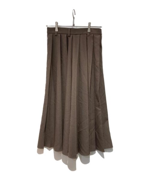 Mila Owen（ミラオーウェン）Mila Owen (ミラオーウェン) ダブルウエストランダムプリーツスカート カーキの古着・服飾アイテム