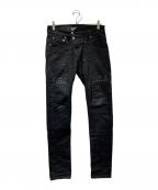 Hood By Airフッドバイエアー）の古着「パッチワークデニムパンツ」｜ブラック