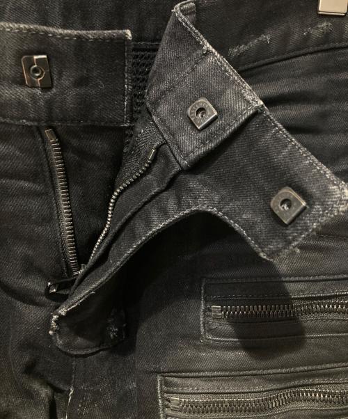 BALMAIN（バルマン）BALMAIN (バルマン) バイカーデニムパンツ ブラック サイズ:76 (W30)の古着・服飾アイテム