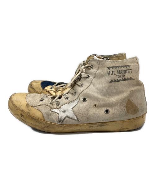GOLDEN GOOSE（ゴールデングース）GOLDEN GOOSE (ゴールデングース) H.R.MARKET (ハリウッドランチマーケッド) コラボハイカットスニーカー ベージュ サイズ:ＦＲＥＥの古着・服飾アイテム