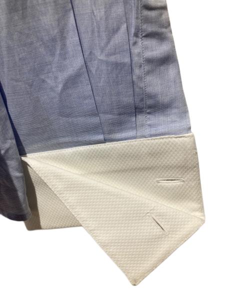 WALES BONNER（ウェールズボナー）WALES BONNER (ウェールズボナー) ターンアップカフスディテールブラウス ブルー サイズ:40の古着・服飾アイテム