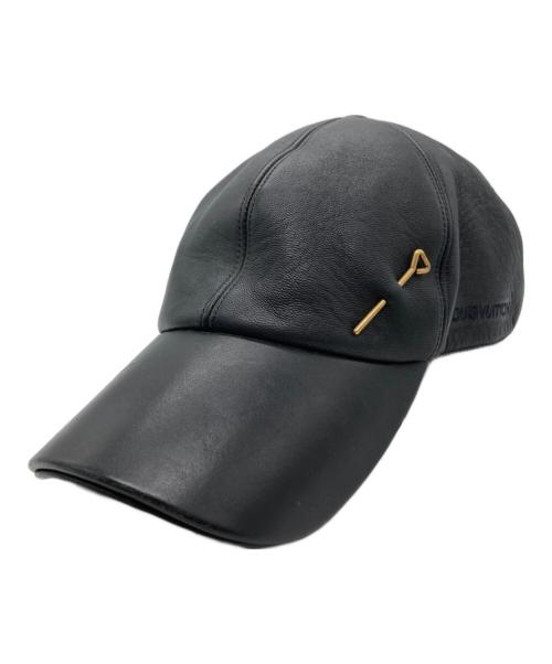 LOUIS VUITTON（ルイ ヴィトン）LOUIS VUITTON (ルイ ヴィトン) レザーキャップ ブラック サイズ:ＦＲＥＥの古着・服飾アイテム