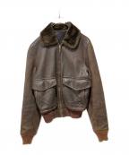 不明不明）の古着「レザージャケット」｜ブラウン