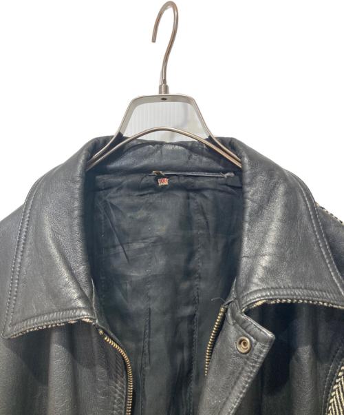 Used/Vintage（ユーズド ヴィンテージ）Used/Vintage (ユーズド ヴィンテージ) レザー切り替えジャケット グレー サイズ:100の古着・服飾アイテム