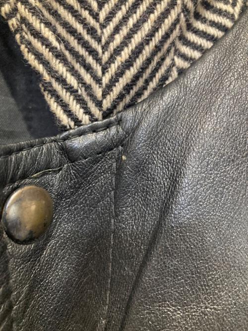 Used/Vintage（ユーズド ヴィンテージ）Used/Vintage (ユーズド ヴィンテージ) レザー切り替えジャケット グレー サイズ:100の古着・服飾アイテム