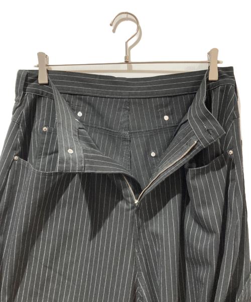 ballsy brothers（ボールジィ ブラザーズ）Ballsy BROTHERS (ボールジィ ブラザーズ) ワイドストライプスラックス ブラック サイズ:Lの古着・服飾アイテム