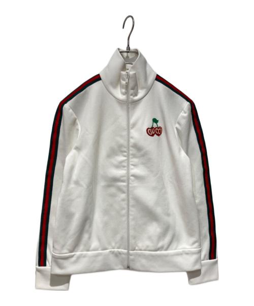 GUCCI（グッチ）GUCCI (グッチ) ニットピケ コットン ジップジャケット ホワイト サイズ:ＸＳの古着・服飾アイテム