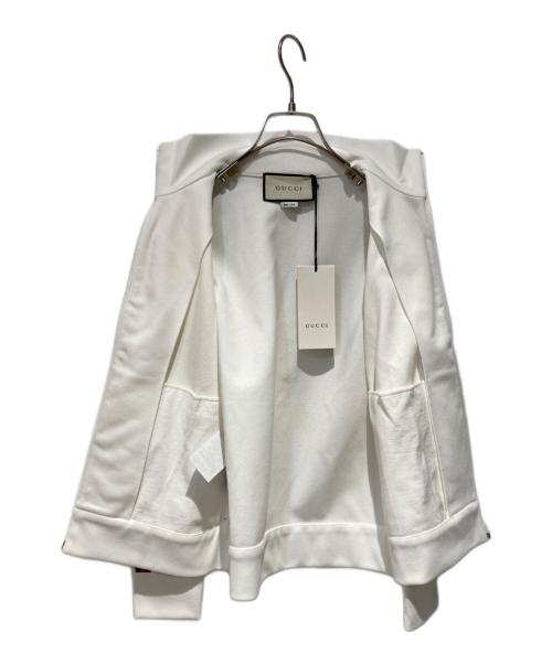 GUCCI（グッチ）GUCCI (グッチ) ニットピケ コットン ジップジャケット ホワイト サイズ:ＸＳの古着・服飾アイテム