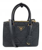 PRADAプラダ）の古着「ガレリアスモール2WAYハンドバッグ」｜ブラック