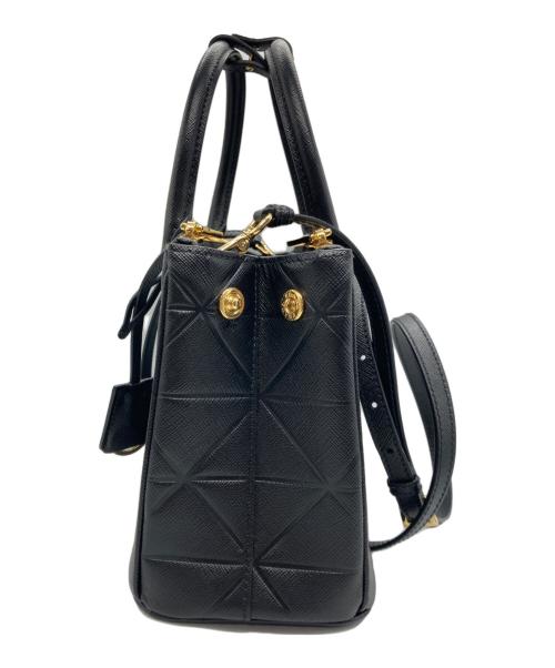 PRADA（プラダ）PRADA (プラダ) ガレリアスモール2WAYハンドバッグ ブラックの古着・服飾アイテム