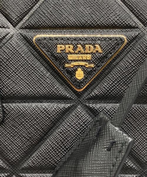 PRADA（プラダ）PRADA (プラダ) ガレリアスモール2WAYハンドバッグ ブラックの古着・服飾アイテム