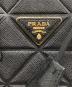 中古・古着 PRADA (プラダ) ガレリアスモール2WAYハンドバッグ ブラック：200000円