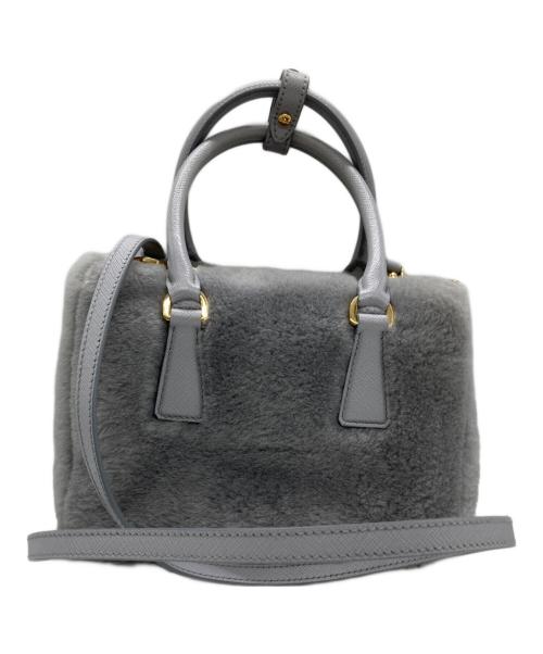 PRADA（プラダ）PRADA (プラダ) ガレリアミニボアンドバッグ グレーの古着・服飾アイテム