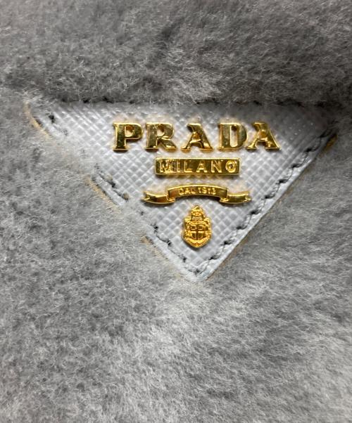 PRADA（プラダ）PRADA (プラダ) ガレリアミニボアンドバッグ グレーの古着・服飾アイテム