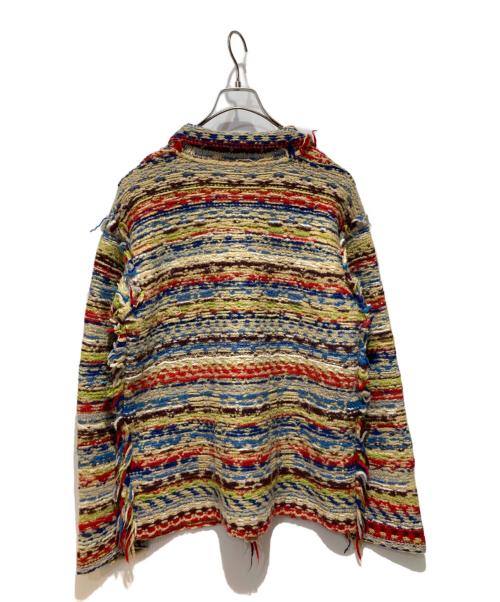 IS ISSEY MIYAKE（アイエスイッセイミヤケ）IS ISSEY MIYAKE (アイエスイッセイミヤケ) マルチカラーニットジャケット マルチカラー サイズ:Mの古着・服飾アイテム