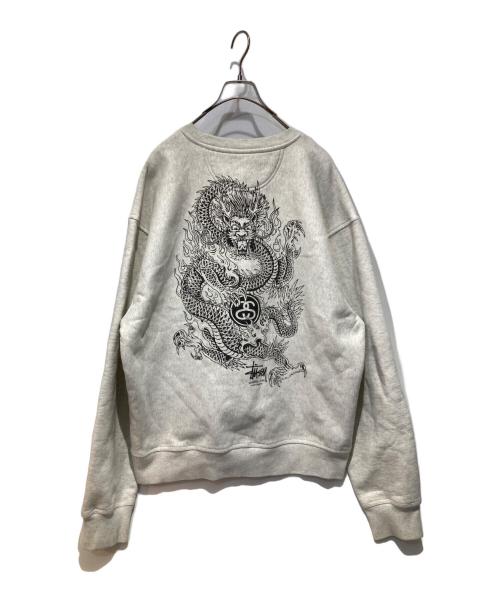 stussy（ステューシー）stussy (ステューシー) ドラゴンプリントスウェット グレー サイズ:XLの古着・服飾アイテム