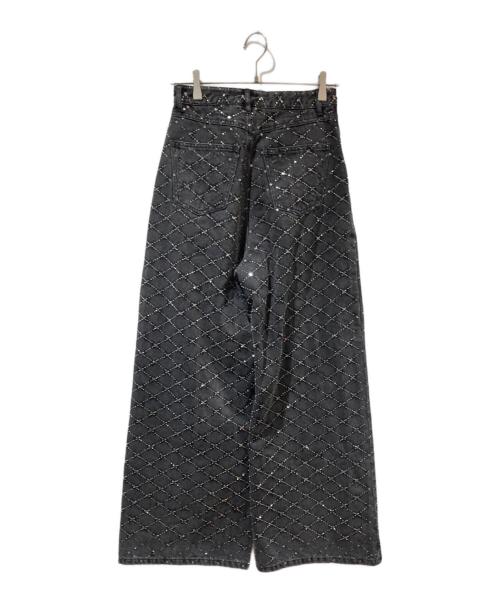 MAISON SPECIAL（メゾンスペシャル）MAISON SPECIAL (メゾンスペシャル) Diamond Beads Embroidery Denim Pants ブラック サイズ:36の古着・服飾アイテム