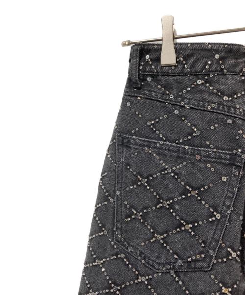 MAISON SPECIAL（メゾンスペシャル）MAISON SPECIAL (メゾンスペシャル) Diamond Beads Embroidery Denim Pants ブラック サイズ:36の古着・服飾アイテム