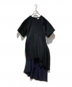 FACETASMファセッタズム）の古着「プリーツワンピース」｜ブラック