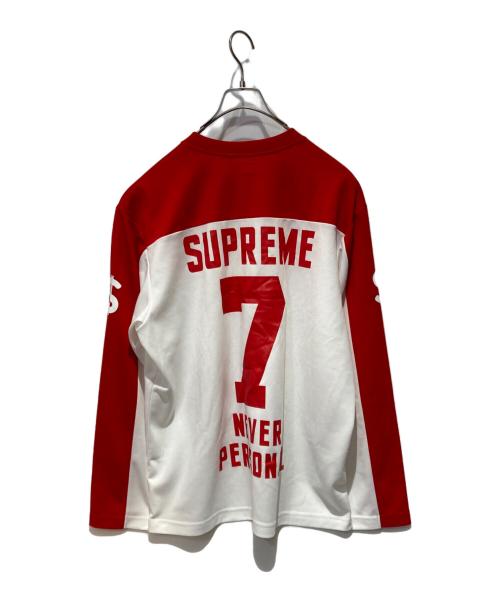 SUPREME（シュプリーム）Supreme (シュプリーム) Business Hockey Jersey ホワイト×レッド サイズ:Mの古着・服飾アイテム