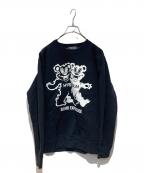 Hysteric Glamourヒステリックグラマー）の古着「FIRE BEAR PARTY スウェット」｜ブラック