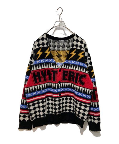 Hysteric Glamour（ヒステリックグラマー）Hysteric Glamour (ヒステリックグラマー) THUNDER柄ジャカード カーディガン ブラック サイズ:Mの古着・服飾アイテム