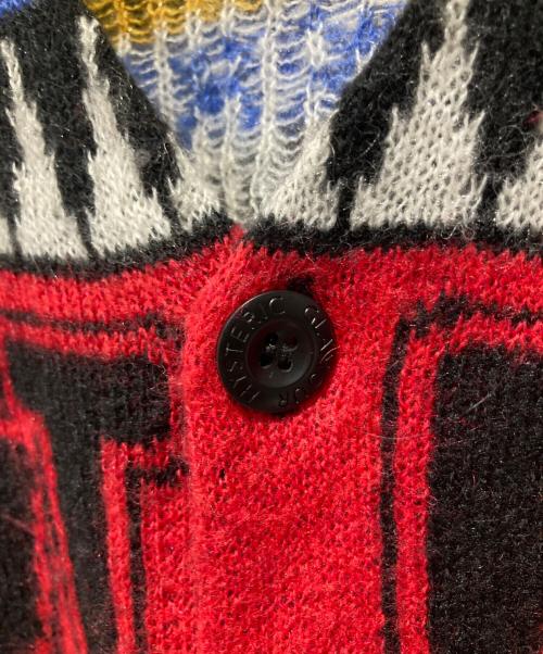Hysteric Glamour（ヒステリックグラマー）Hysteric Glamour (ヒステリックグラマー) THUNDER柄ジャカード カーディガン ブラック サイズ:Mの古着・服飾アイテム