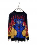 Hysteric Glamourヒステリックグラマー）の古着「FIRE BEARジャカード セーター」｜ブラック