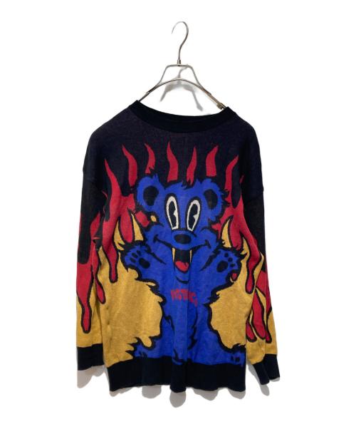 Hysteric Glamour（ヒステリックグラマー）Hysteric Glamour (ヒステリックグラマー) FIRE BEARジャカード セーター ブラック サイズ:FREEの古着・服飾アイテム