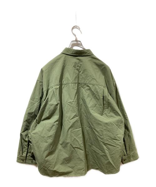 reformed（リフォメッド）reformed (リフォメッド) WRIST PATCH WIDE SHIRT - RIP STOP グリーン サイズ:1の古着・服飾アイテム