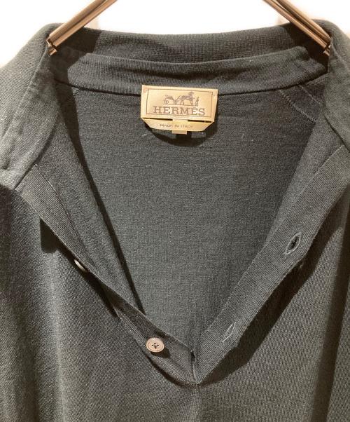 HERMES（エルメス）HERMES (エルメス) ニットポロシャツ ブラック サイズ:Ｍの古着・服飾アイテム