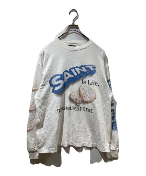 SAINT MICHAEL（セントマイケル）SAINT MICHAEL (セントマイケル) HEART CKIE LS TEE ホワイト サイズ:Ｌの古着・服飾アイテム