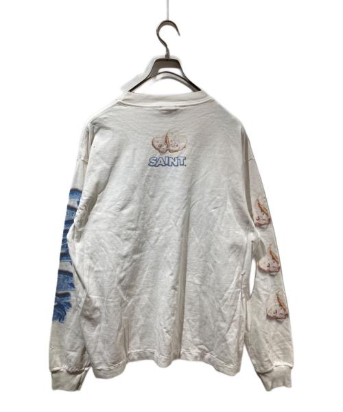 SAINT MICHAEL（セントマイケル）SAINT MICHAEL (セントマイケル) HEART CKIE LS TEE ホワイト サイズ:Ｌの古着・服飾アイテム