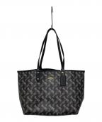 COACHコーチ）の古着「リバーシブル シティー トートバッグ」｜ブラック