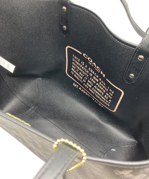 COACH（コーチ）COACH (コーチ) リバーシブル シティー トートバッグ ブラックの古着・服飾アイテム