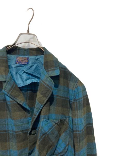 PENDLETON（ペンドルトン）PENDLETON (ペンドルトン) アンコンジャケット ブルー×グリーン サイズ:Mの古着・服飾アイテム