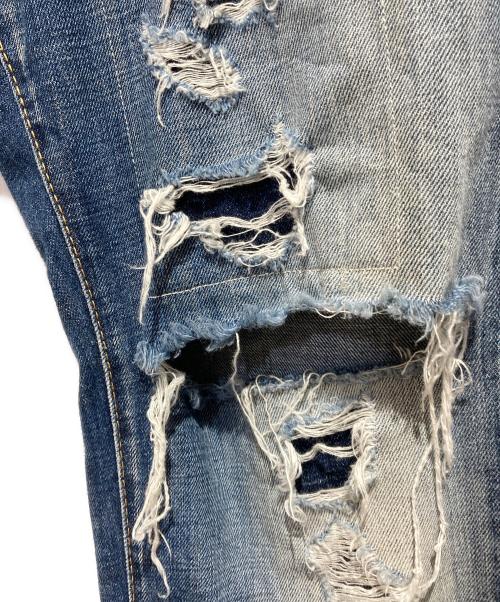 DSQUARED2（ディースクエアード）DSQUARED2 (ディースクエアード) ダメージデニムパンツ インディゴ サイズ:48の古着・服飾アイテム