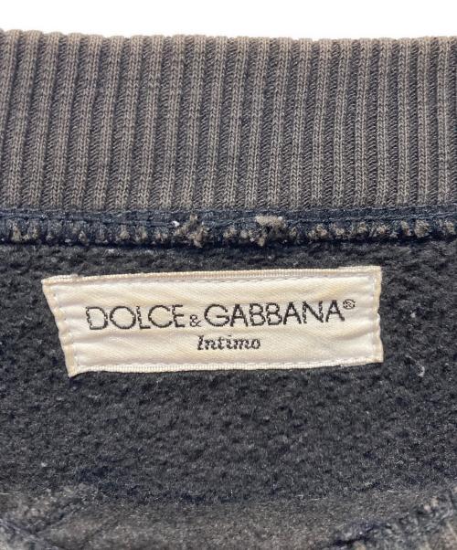 DOLCE & GABBANA（ドルチェ＆ガッバーナ）DOLCE & GABBANA (ドルチェ＆ガッバーナ) ロゴプリントスウェット ブラック サイズ:Ｍの古着・服飾アイテム